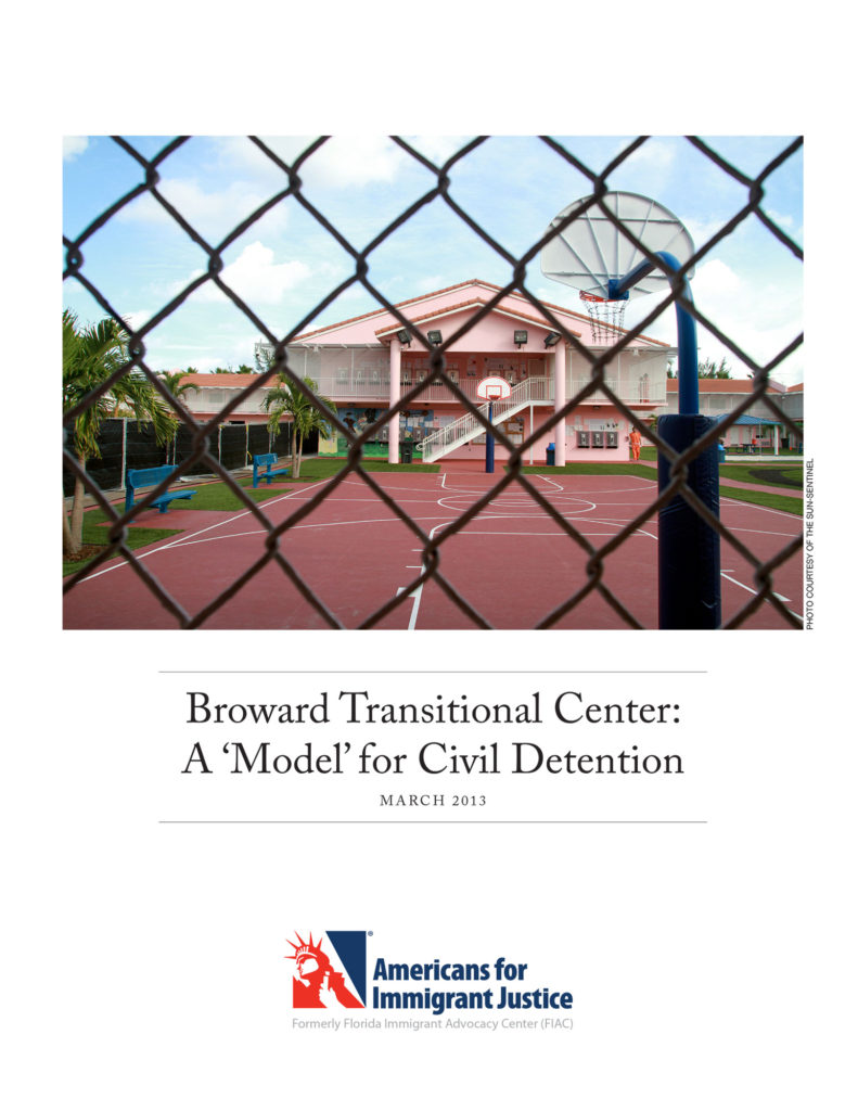Broward Transitional Center: A Model for Civil Detention