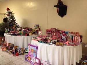 Holiday party and toy drive for child clients
