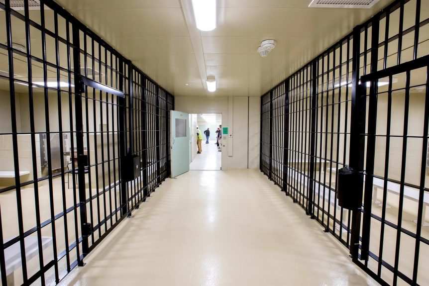 Detention center hallway