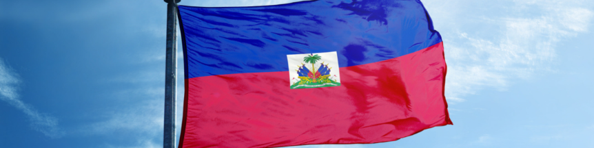 Haitian flag banner