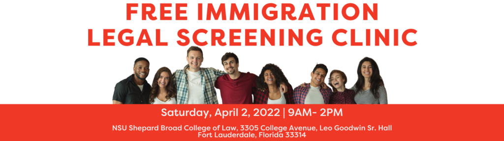 Free Immigration Legal Screening Clinic Saturday April 2, 2022